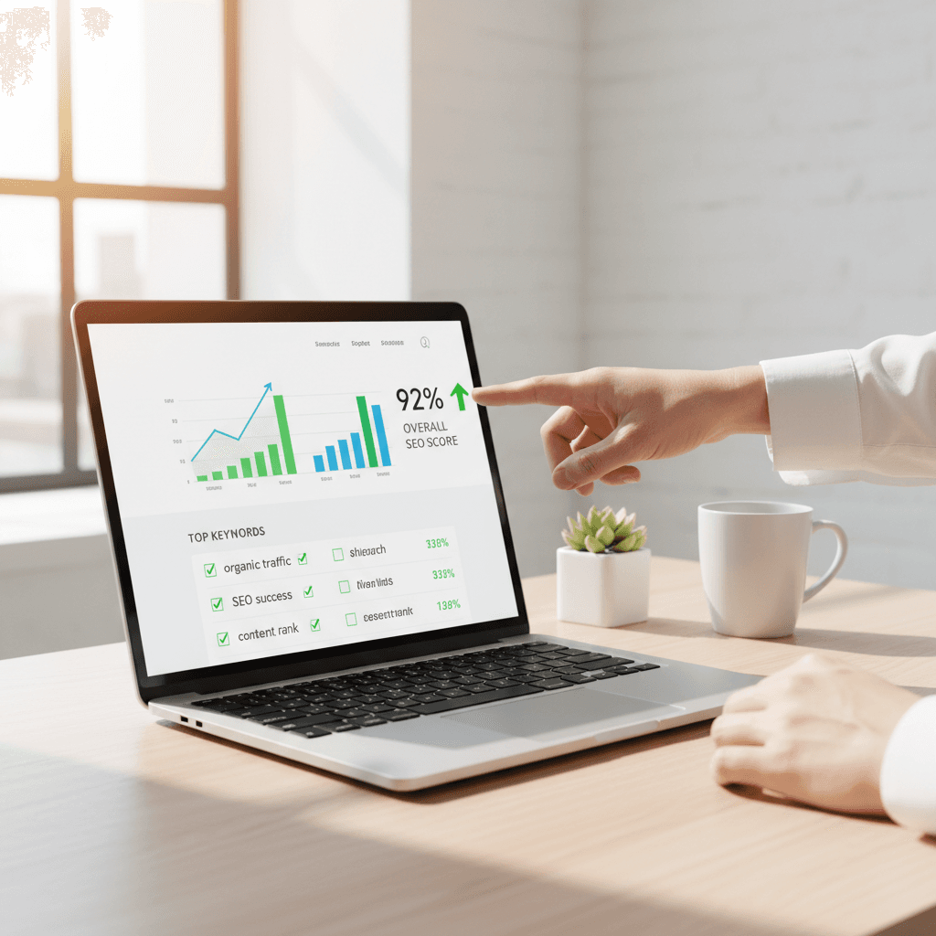 Website analytics and search engine optimization dashboard